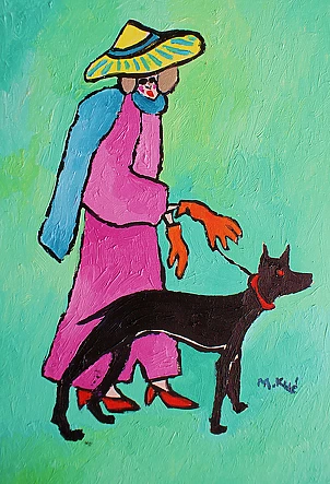 Marlena Kuc - grandma with a dog