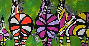 Ewa Mościszko, colors of love family, Acrylic painting - canvas, 80 x 40