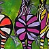 Ewa Mościszko, colors of love family, Acrylic painting - canvas, 80 x 40