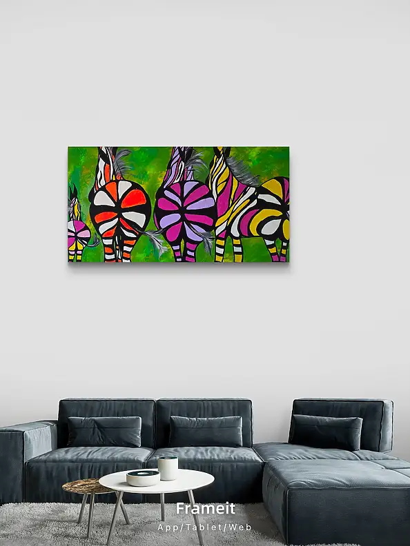 Ewa Mościszko, colors of love family, Acrylic painting - canvas, 80 x 40