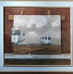 Borys Michalik, without title, Pastel - cardboard/paperboard, 100 x 80