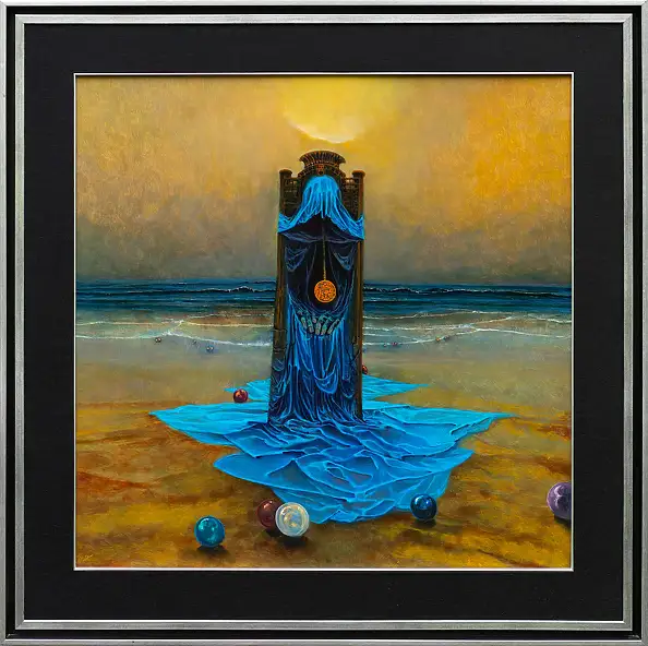 Krzysztof Heksel, senza titolo, Quadro a olio - pannello, 80 x 80
