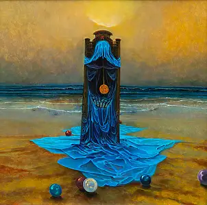 Krzysztof Heksel, senza titolo, Quadro a olio - pannello, 80 x 80