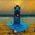 Krzysztof Heksel, senza titolo, Quadro a olio - pannello, 80 x 80