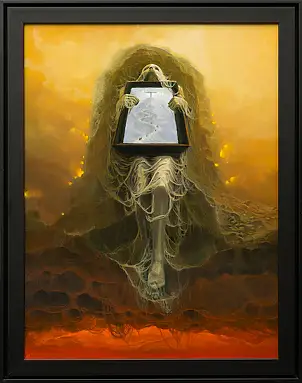 Krzysztof Heksel, untitled, Oil painting - panel, 73 x 97