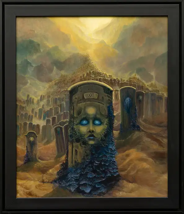 Krzysztof Heksel, untitled, Oil painting - panel, 64 x 76