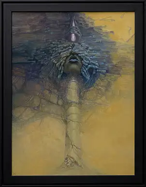 Krzysztof Heksel, untitled, Oil painting - panel, 73 x 97