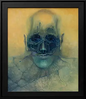Krzysztof Heksel, sans titre, Peinture à l'huile - panneau, 64 x 76