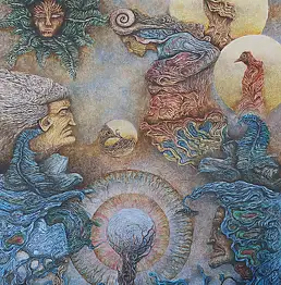 Norbert Ciekański, bez tytułu, Obraz olejny - płyta, 70 x 90