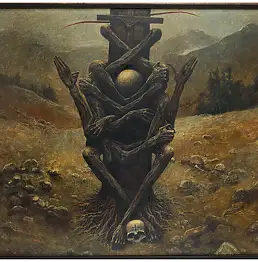 Zdzisław Beksiński, bez tytułu, rok 1972, Obraz olejny - płyta, 95 x 76
