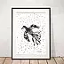 Anna Skowronek - biało-czarna grafika z ptaszkiem