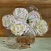 Jadwiga Marcinek - bouquet de roses blanches