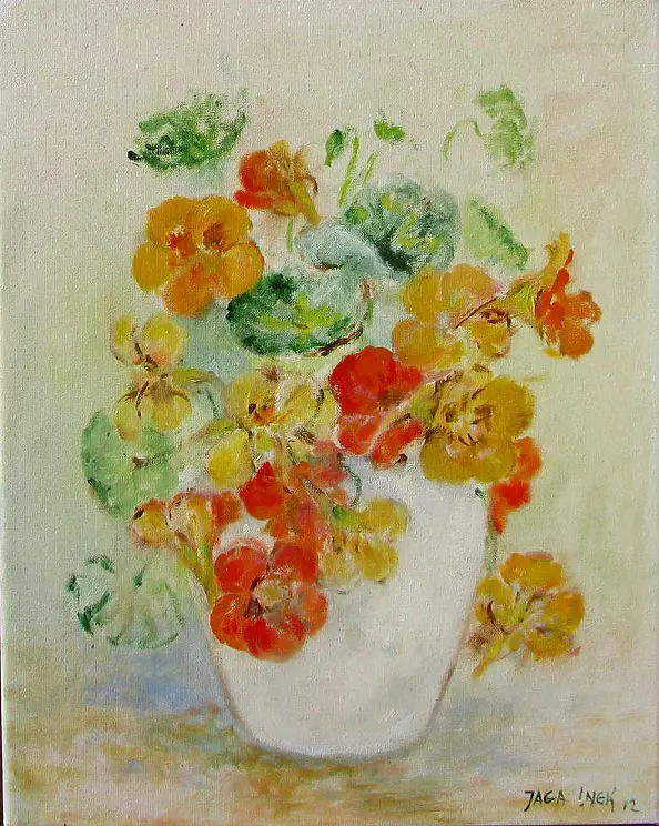 Jadwiga Marcinek - bouquet nasturtium