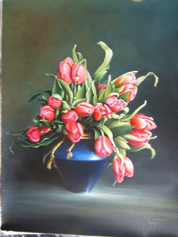 Urszula Przybyło - bouquet of tulips