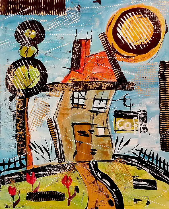 Marek Lutek, Chata 11607, Acrylic painting - canvas, 40 x 50