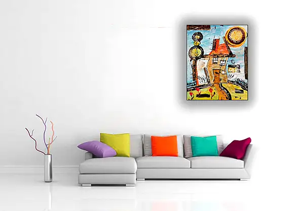 Marek Lutek, Chata 11607, Acrylic painting - canvas, 40 x 50