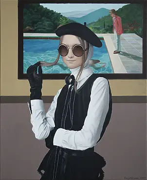 Nataliya Bagatskaya - black leather gloves