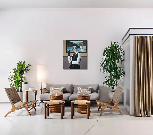 Nataliya Bagatskaya - black leather gloves