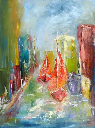 Jolanta Steppun - czerwone żagle w Gdańsku