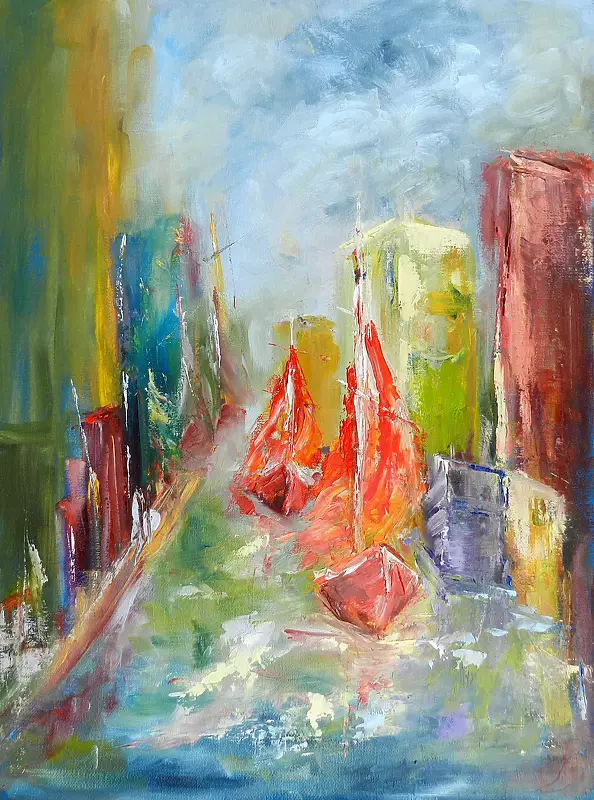 Jolanta Steppun - czerwone żagle w Gdańsku