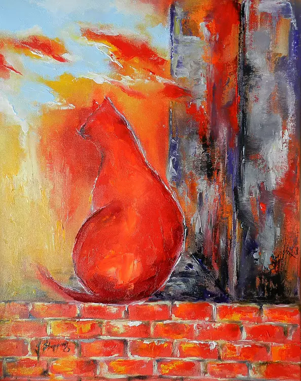 Jolanta Steppun - red cat