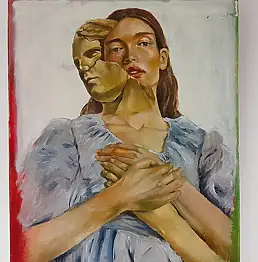 Mariola Muras Prax, czułość, Obraz olejny - płótno, 30 x 40