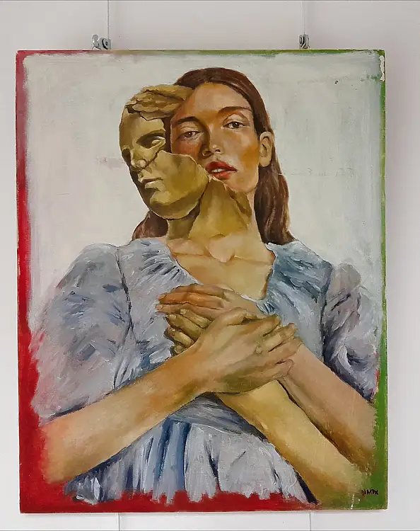 Mariola Muras Prax, czułość, Obraz olejny - płótno, 30 x 40