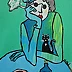 Marlena Kuc - Dame mit einer Katze