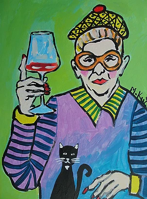   - dama z uroczym kotem