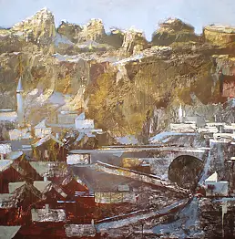Rafał Lisiak, Доломиты, Акрилова картина - плита, 100 x 100