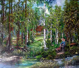 Alicja Urbaniak - Haus auf dem Hügel