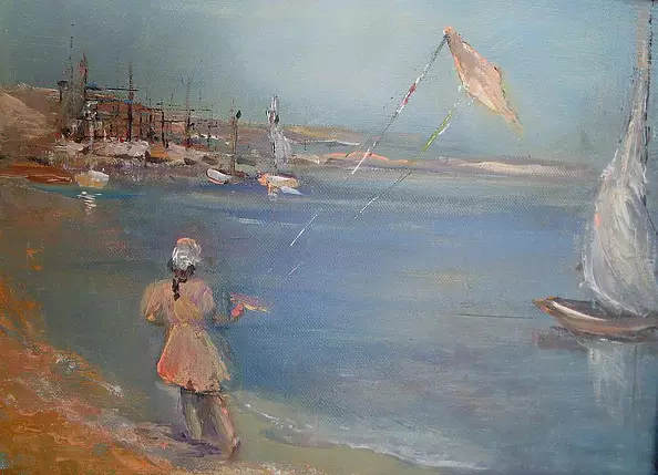 Barbara Kowalska - girl with a kite