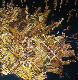 Jadwiga Olszewska-Szewczyk, gelbes Feuerwerk, Ölbild - Leinwand, 70 x 60