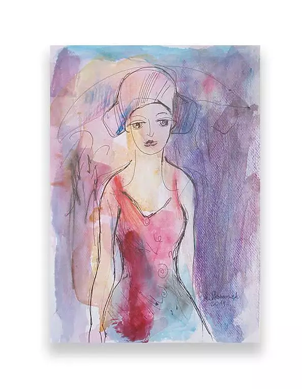 Anna Skowronek - fashion show - watercolor