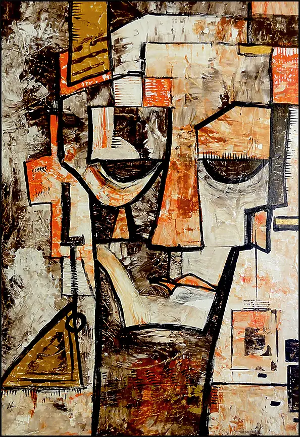 Marek Lutek, bouche 11623, Peinture à l'huile - panneau, 46 x 66