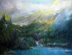 Alicja Urbaniak - mountains in clouds