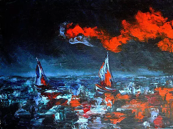 Jerzy Stachura - impression red sea