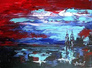 Jerzy Stachura - impresja sea evening