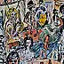 Krzysztof Chrobot, party, Oil painting - cardboard/paperboard, 36 x 51