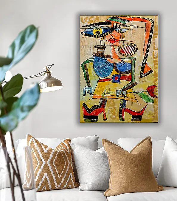 Marek Lutek, inFlU 11605, Acrylic painting - canvas, 55 x 75