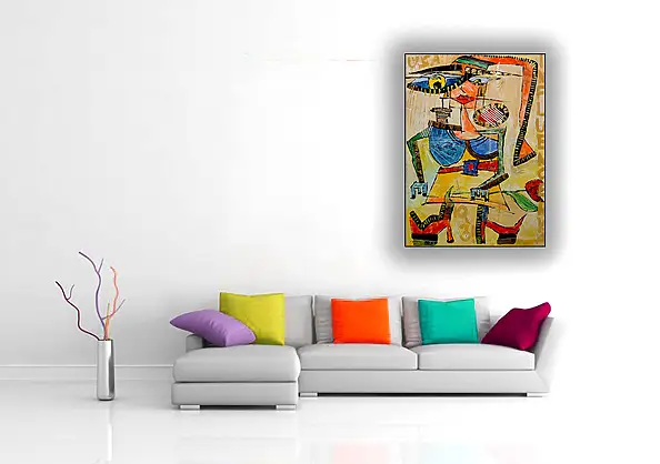 Marek Lutek, inFlU 11605, Acrylic painting - canvas, 55 x 75