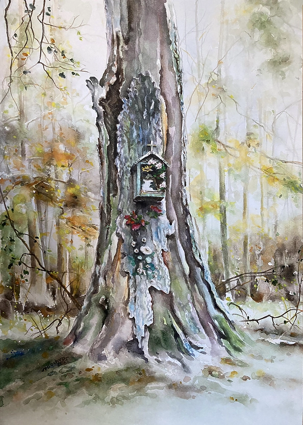 Rafał Bochra - kapliczka w Kluczkowicach 1