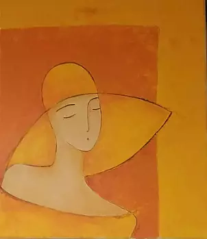   - woman in oranges