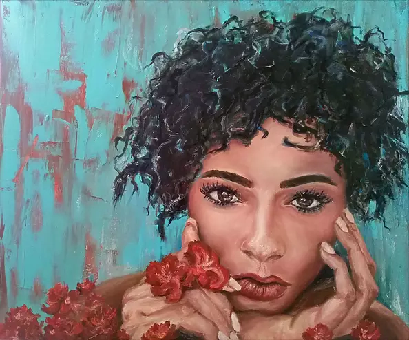 Agnieszka Leszcz - kobieta z kwiatami