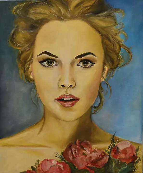 Agnieszka Leszcz - woman with peonies