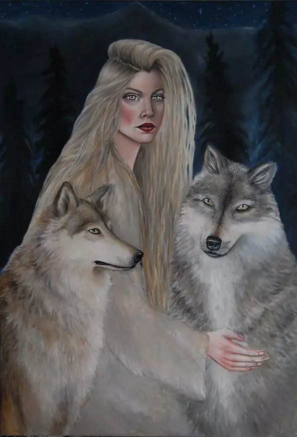 Małgorzata Mazurkiewicz Igielska - woman with wolves