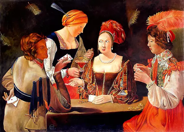 Waldemar Tłuczek - copy-Cheater ace of diamonds G.de la Tour