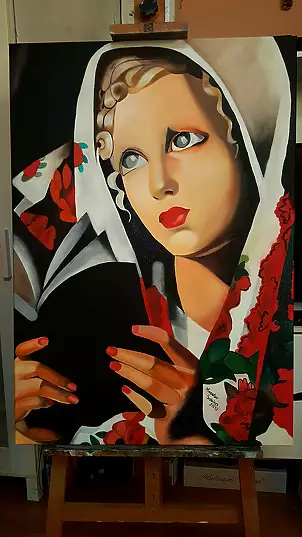 Mirosław Sobiech - kopia T. Lempicka "The Polish Girl".