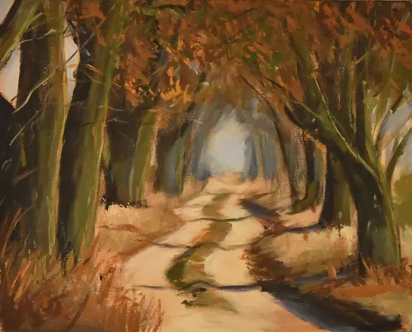 Krzysztof Kloskowski - Polish landscape - autumn alley lipowa
