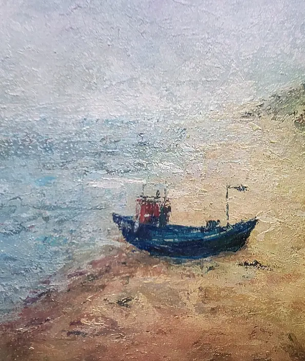 Anna Kos - fishing boat on the beach